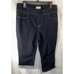 Womens Lane Bryant cropped jeans: High-rise Jegging Pedal fit, flex waistband 14